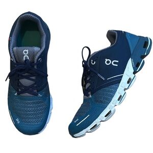 on Running Women's Cloudflyer Running Shoes - Storm/White, 9 US